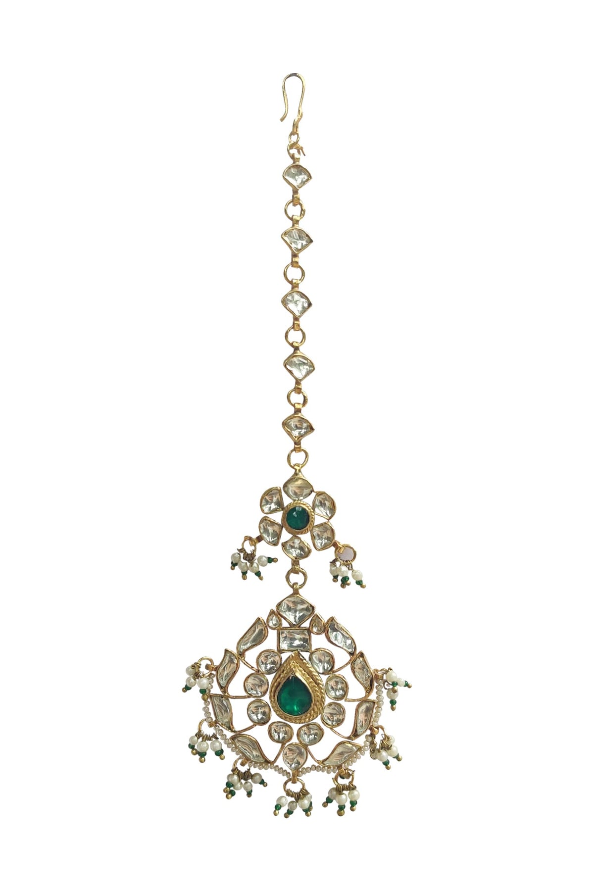 Floral Bead Drop Maangtikka 