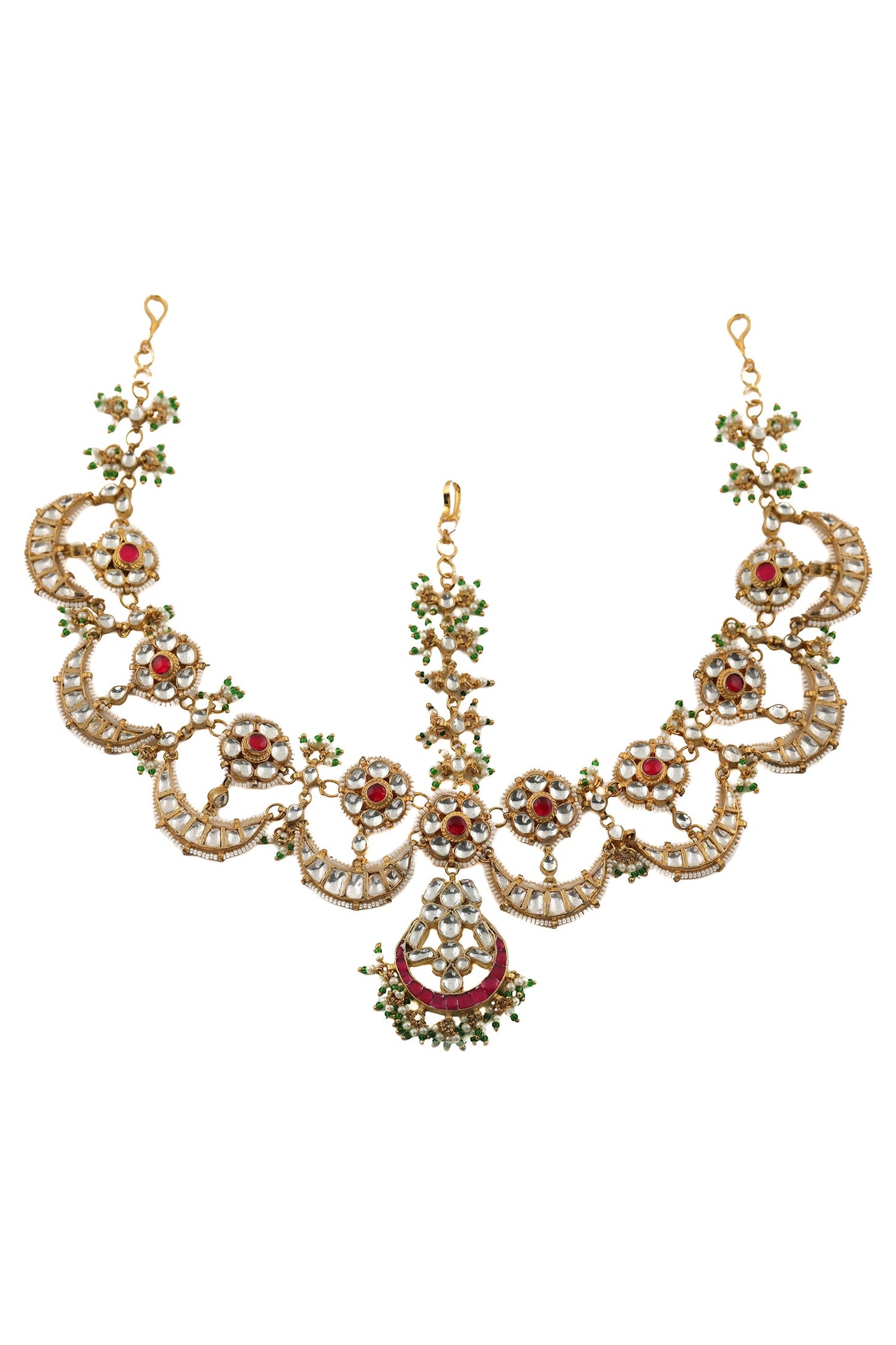 Crescent Moon Bead Drop Mathapatti 