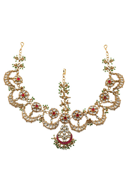 Crescent Moon Bead Drop Mathapatti 