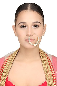 Gold Plated Single Line Nath