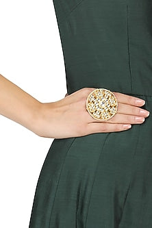 Gold Plated Bridal Round Ring
