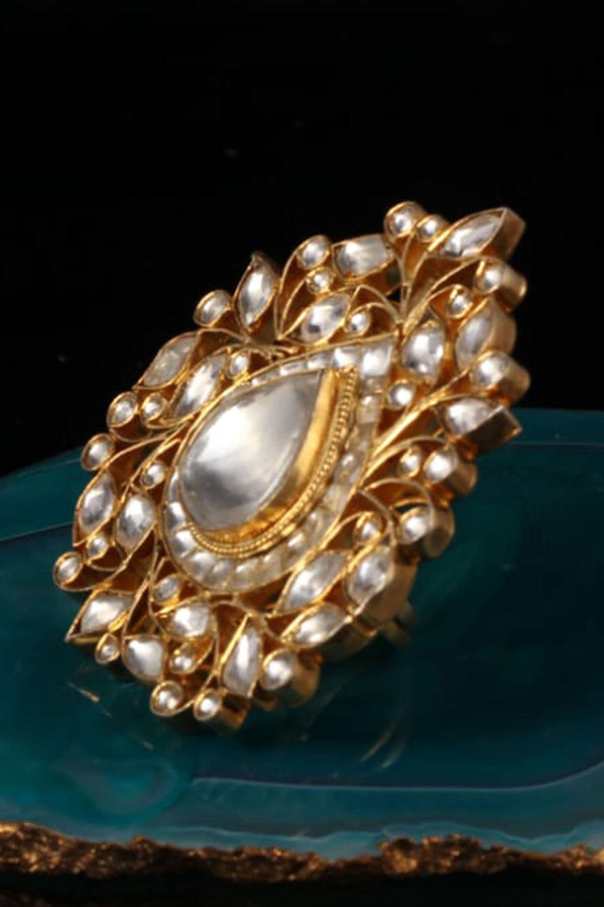 Floral Stone Ring 