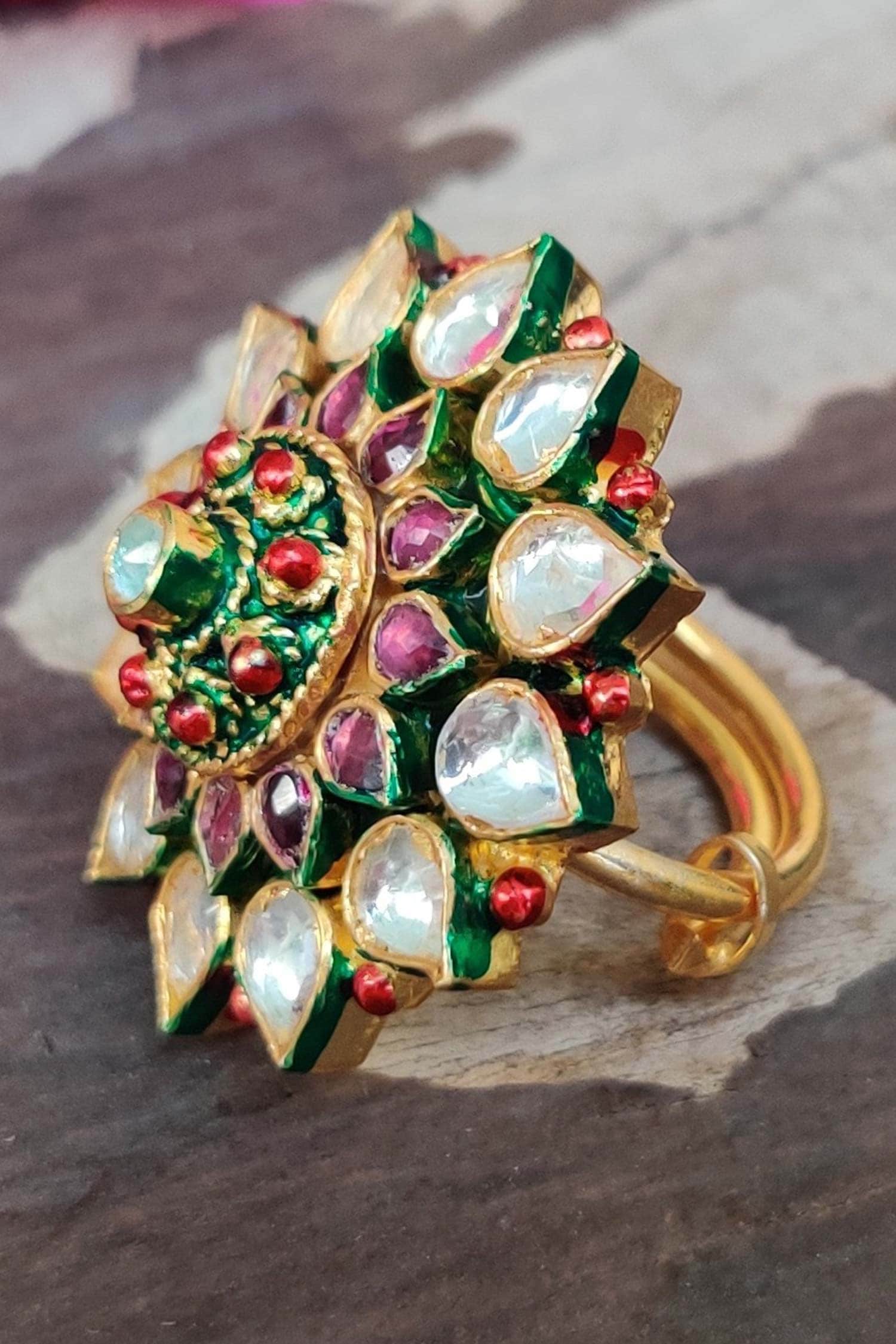 Floral Stone Ring 