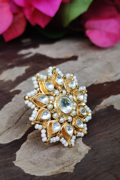 Floral Stone Ring 