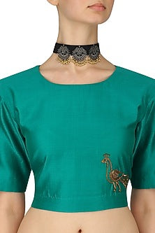 Silver Finish Triple Floral Cutwork Pendant Choker Necklace