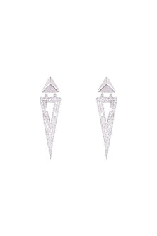 Silver Plated Textured Earrings