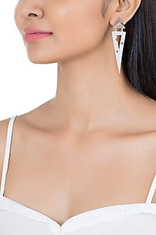 Silver Plated Textured Earrings