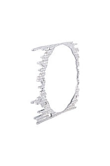 Silver Plated Textured Bangle