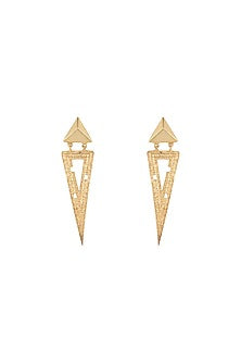 Gold Plated Textured Earrings