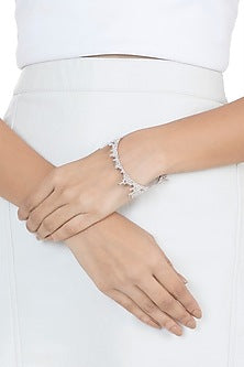 Silver Plated Textured Bangle