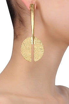 Gold Plated Round Earrings