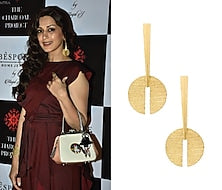 Gold Plated Round Earrings