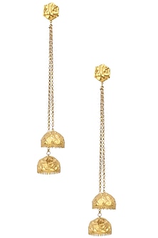 Gold Plated Jhumki Drop Earrings