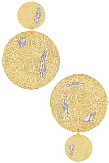 Gold Plated Mismatch Detailing Earrings