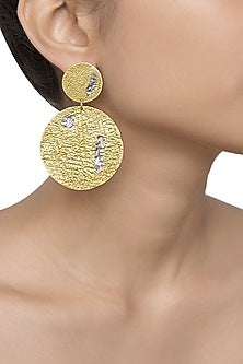 Gold Plated Mismatch Detailing Earrings