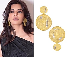 Gold Plated Mismatch Detailing Earrings