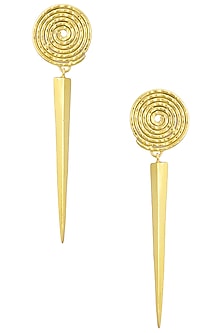 Gold Plated Spiral Detailing Earrings