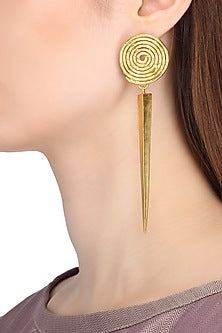 Gold Plated Spiral Detailing Earrings