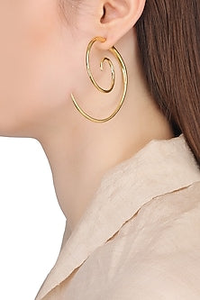 Gold Plated Spiral Earrings