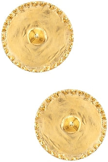 Gold Plated Round Stud Earrings
