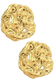 Gold Plated Abstract Stud Earrings