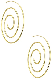 Gold Plated Spiral Hoop Earrings