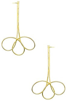 Gold Plated Abstract Spiral Earrings
