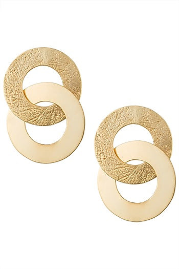 Gold Plated Dual Hoop Earrings