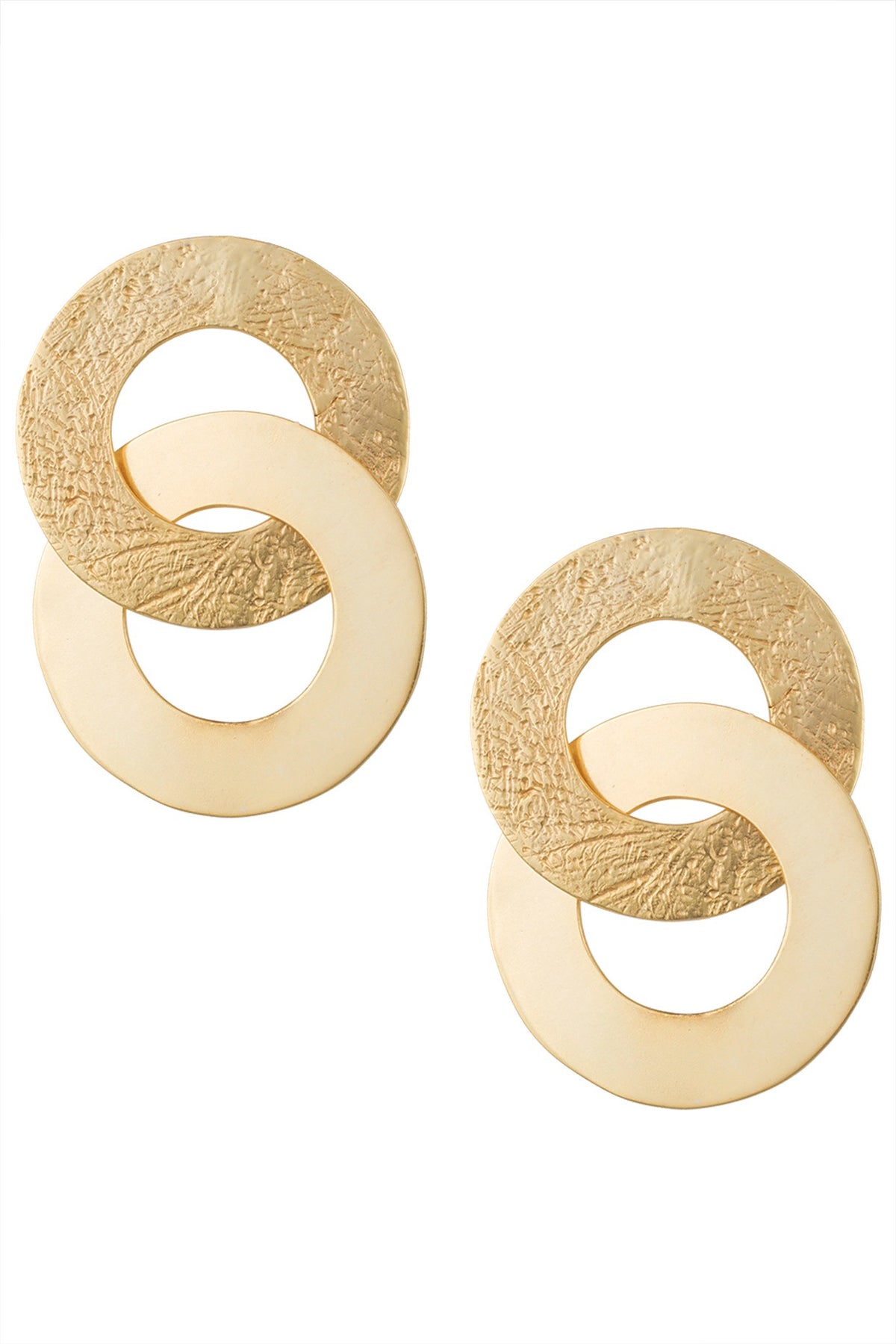 Gold Plated Dual Hoop Earrings