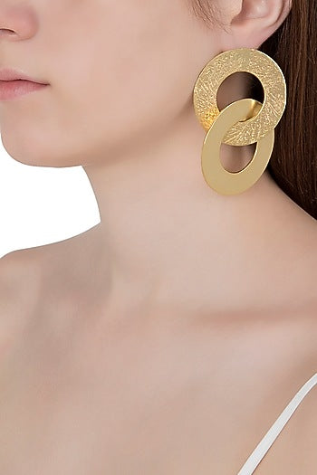 Gold Plated Dual Hoop Earrings