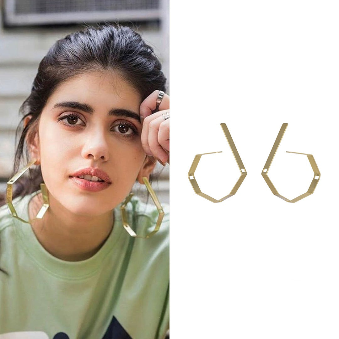 Gold Plated Handcrafted Hoop Earrings