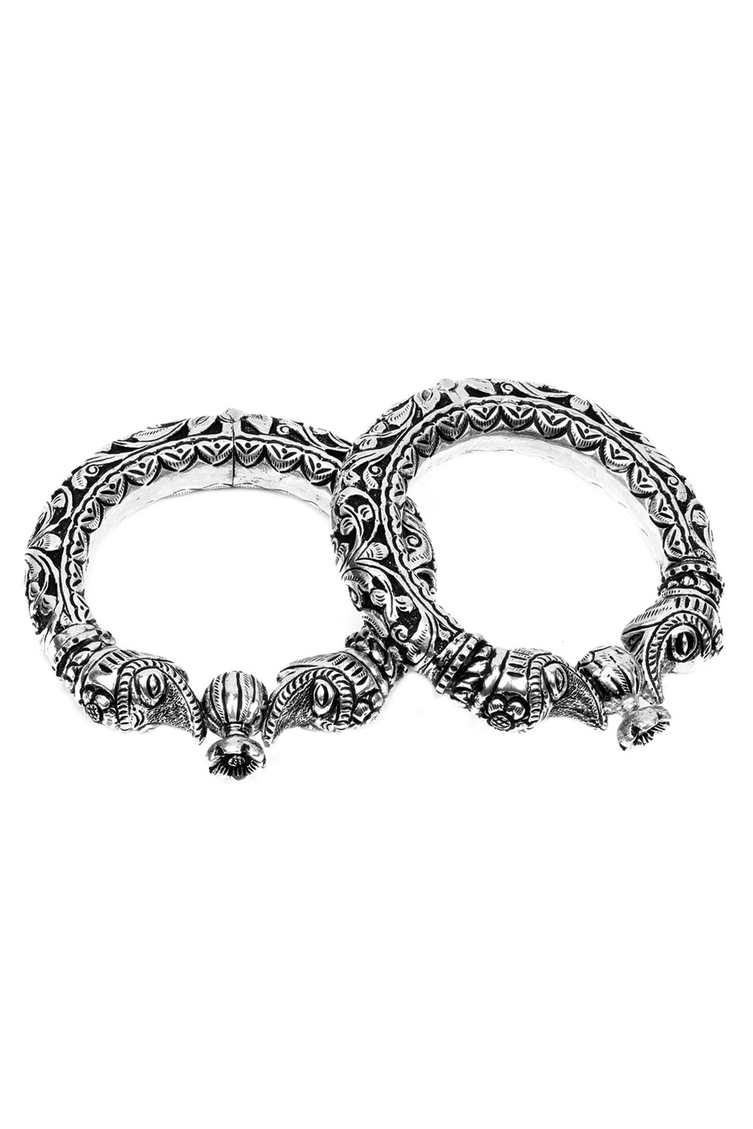 Handcrafted Textured Bracelets Set of 2 