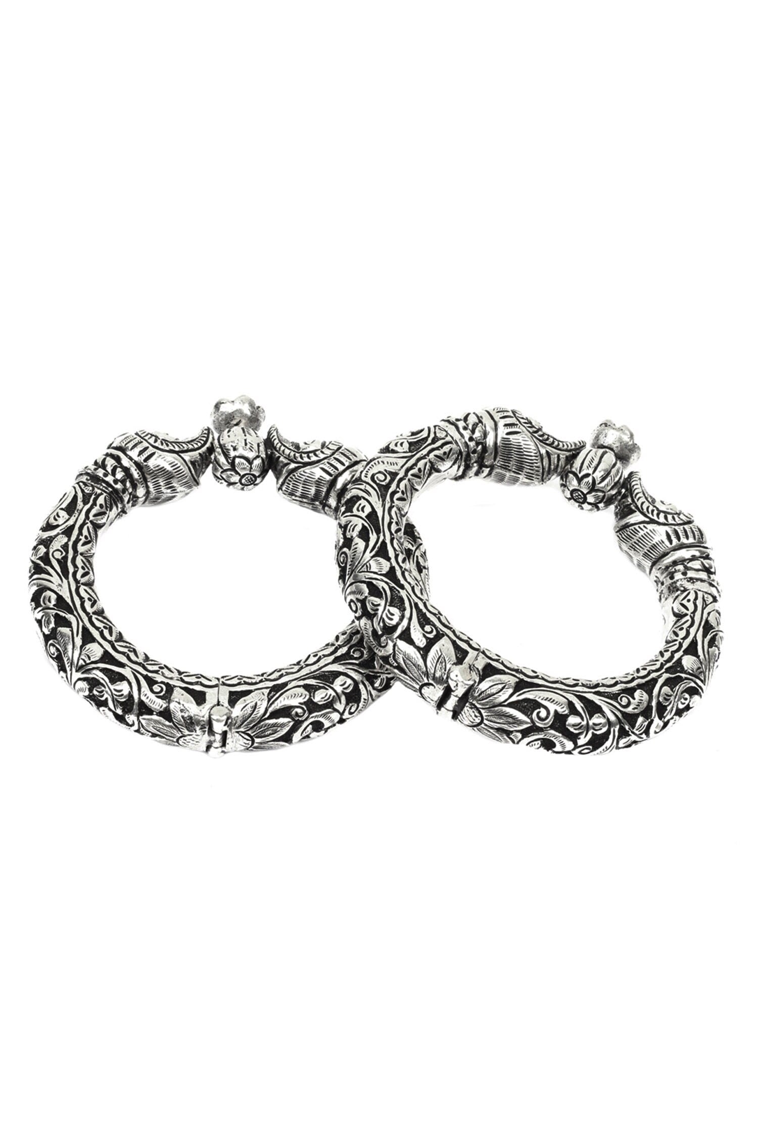 Handcrafted Textured Bracelets Set of 2 
