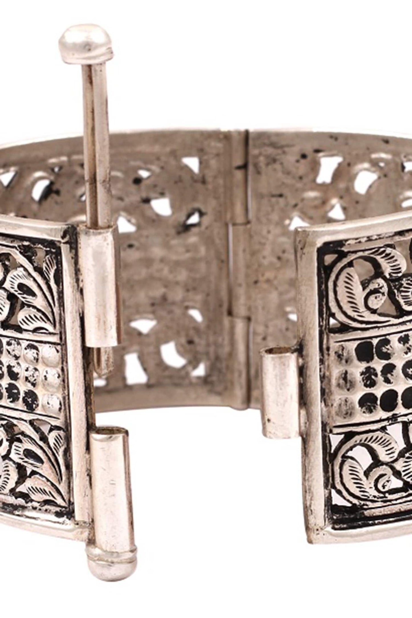 Floral Cutwork Silver Bracelet 