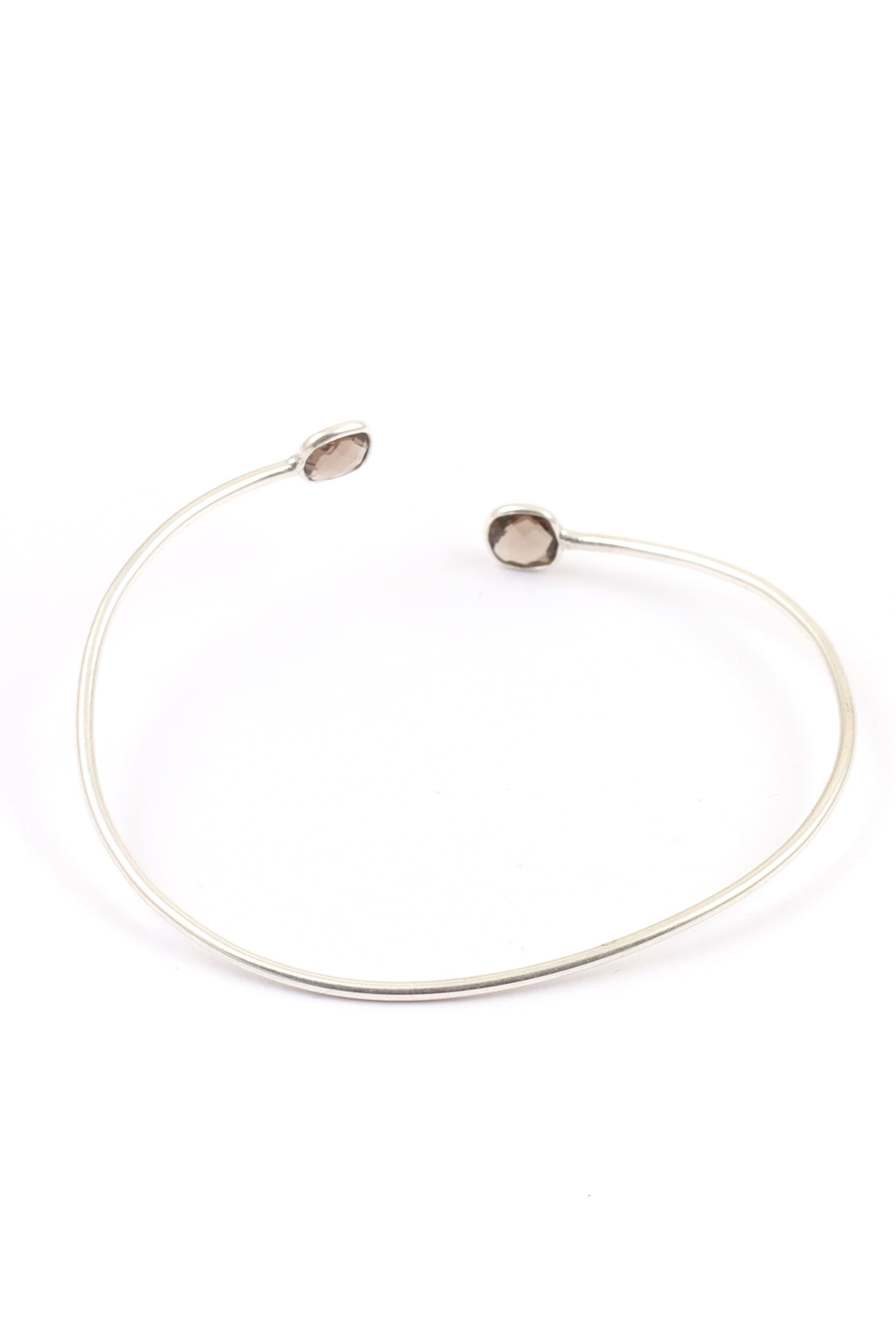 Silver Stone Encrusted Adjustable Bracelet 