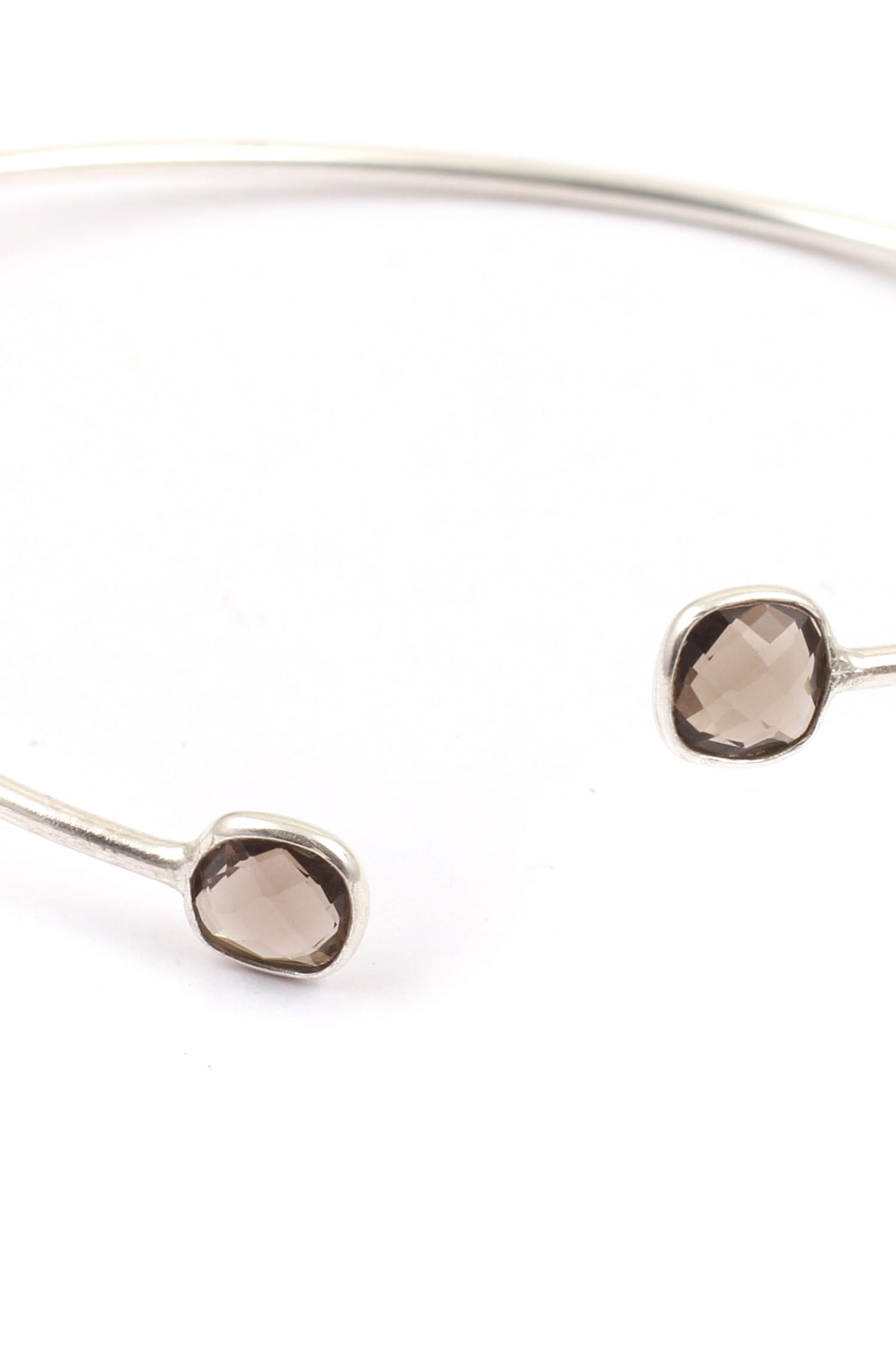 Silver Stone Encrusted Adjustable Bracelet 