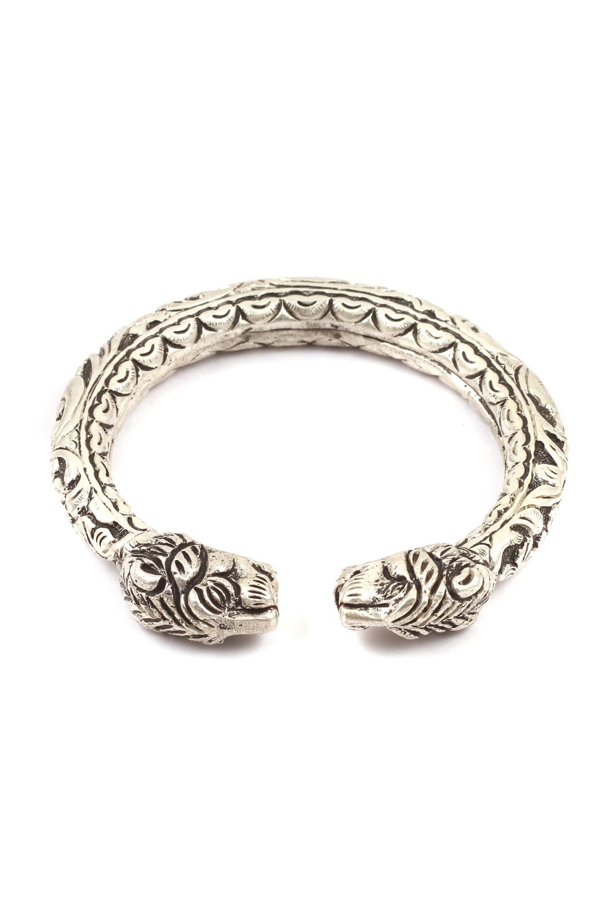 Carved Silver Bracelet 