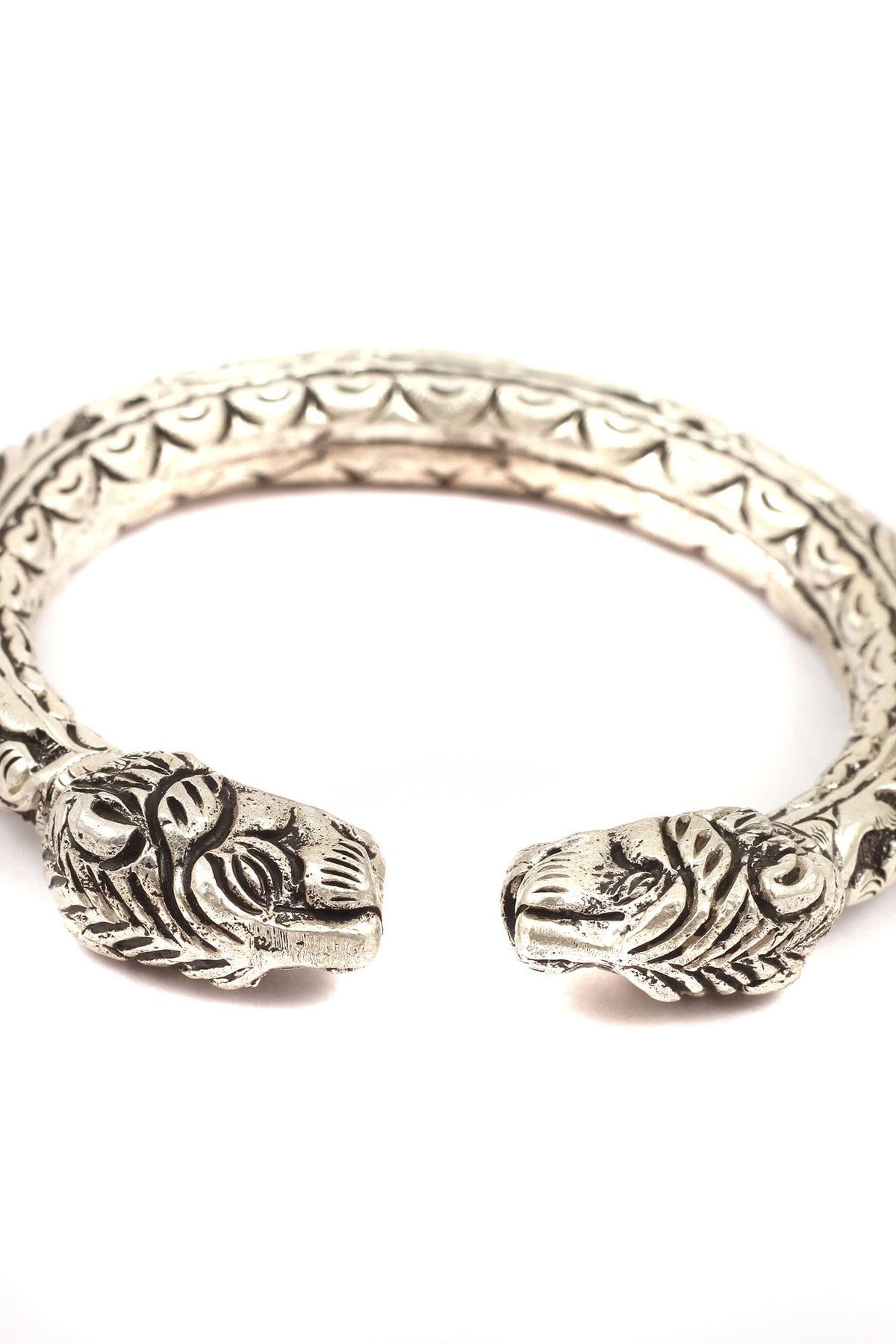 Carved Silver Bracelet 