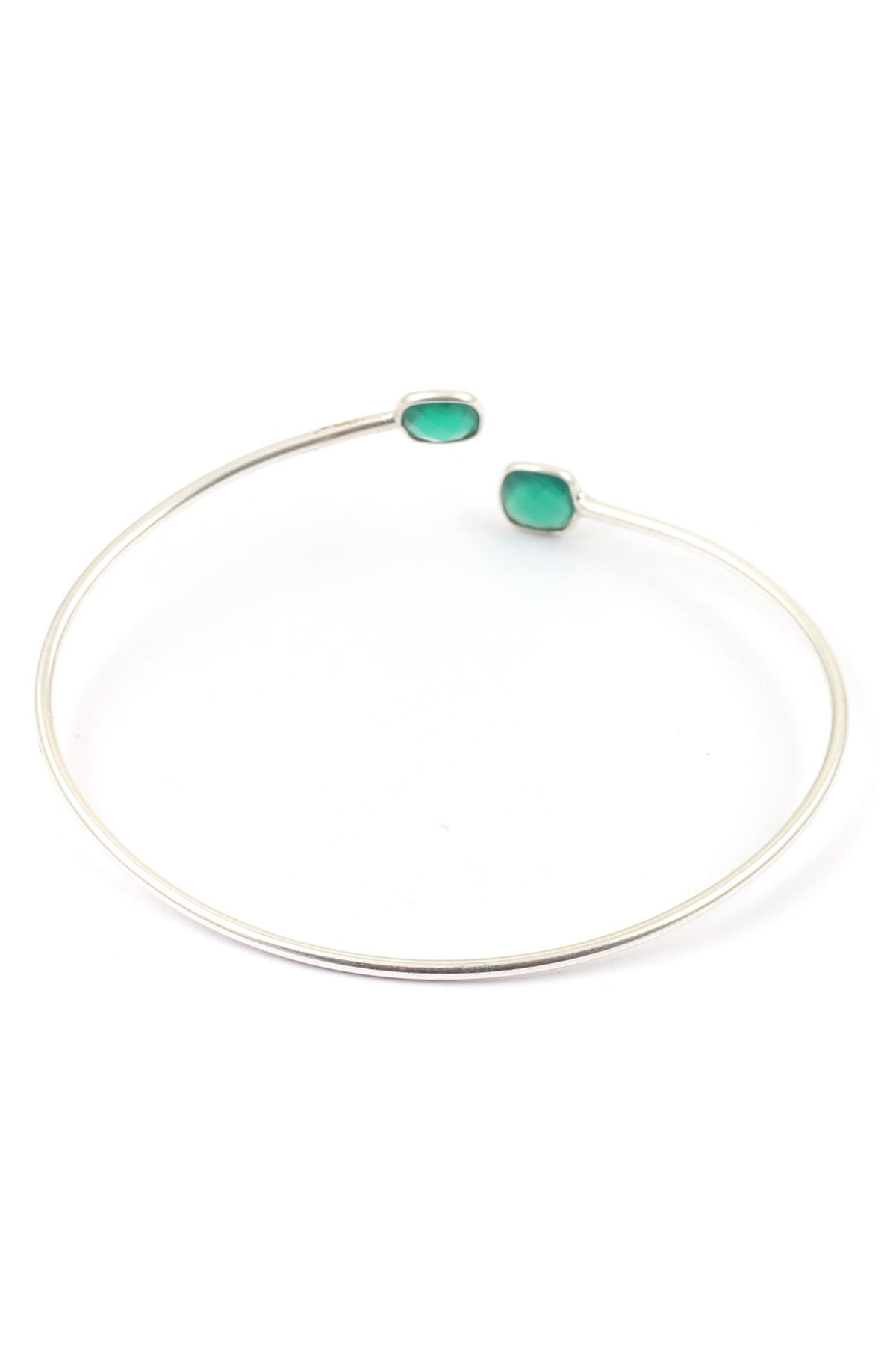 Stone Encrusted Silver Bracelet 