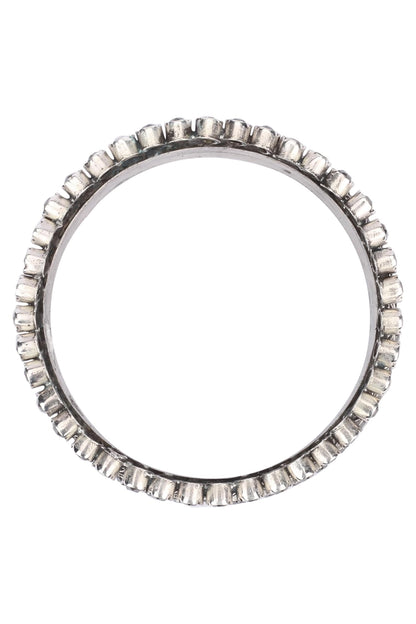 Floral Carved Silver Bracelet 