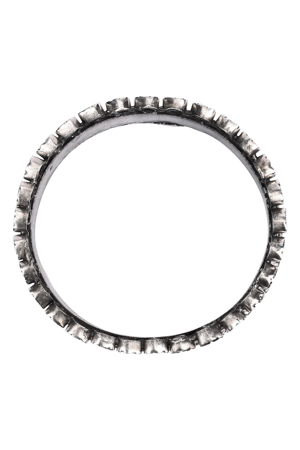 Silver Floral Carved Bracelet 