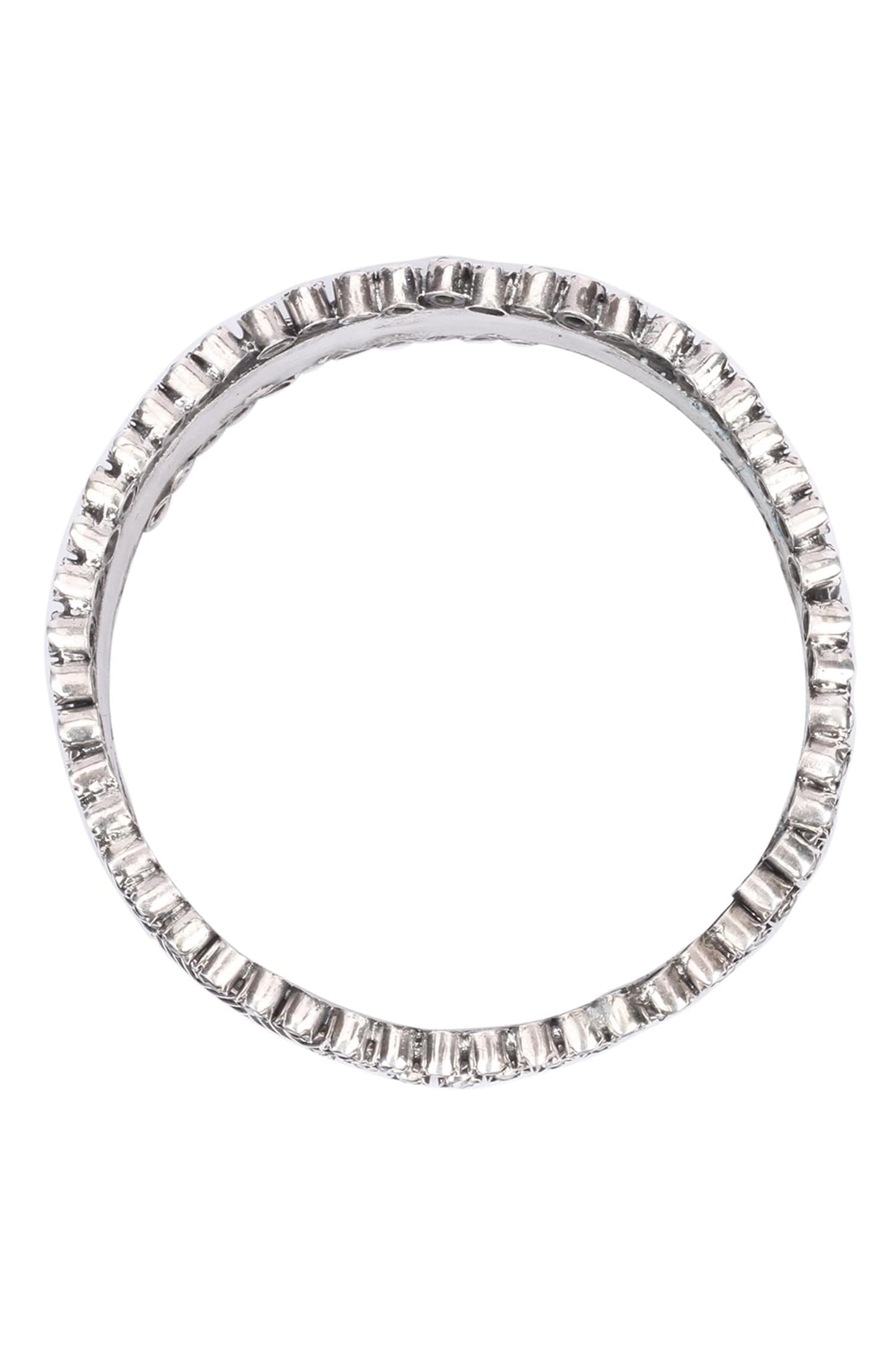 Chevron Pattern Silver Bracelet 