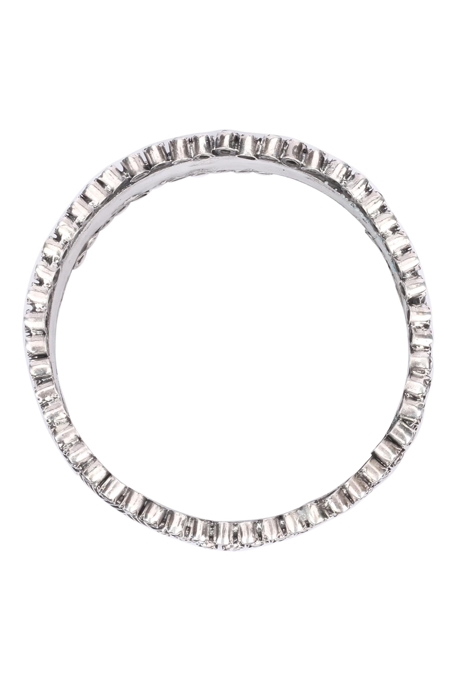 Chevron Pattern Silver Bracelet 