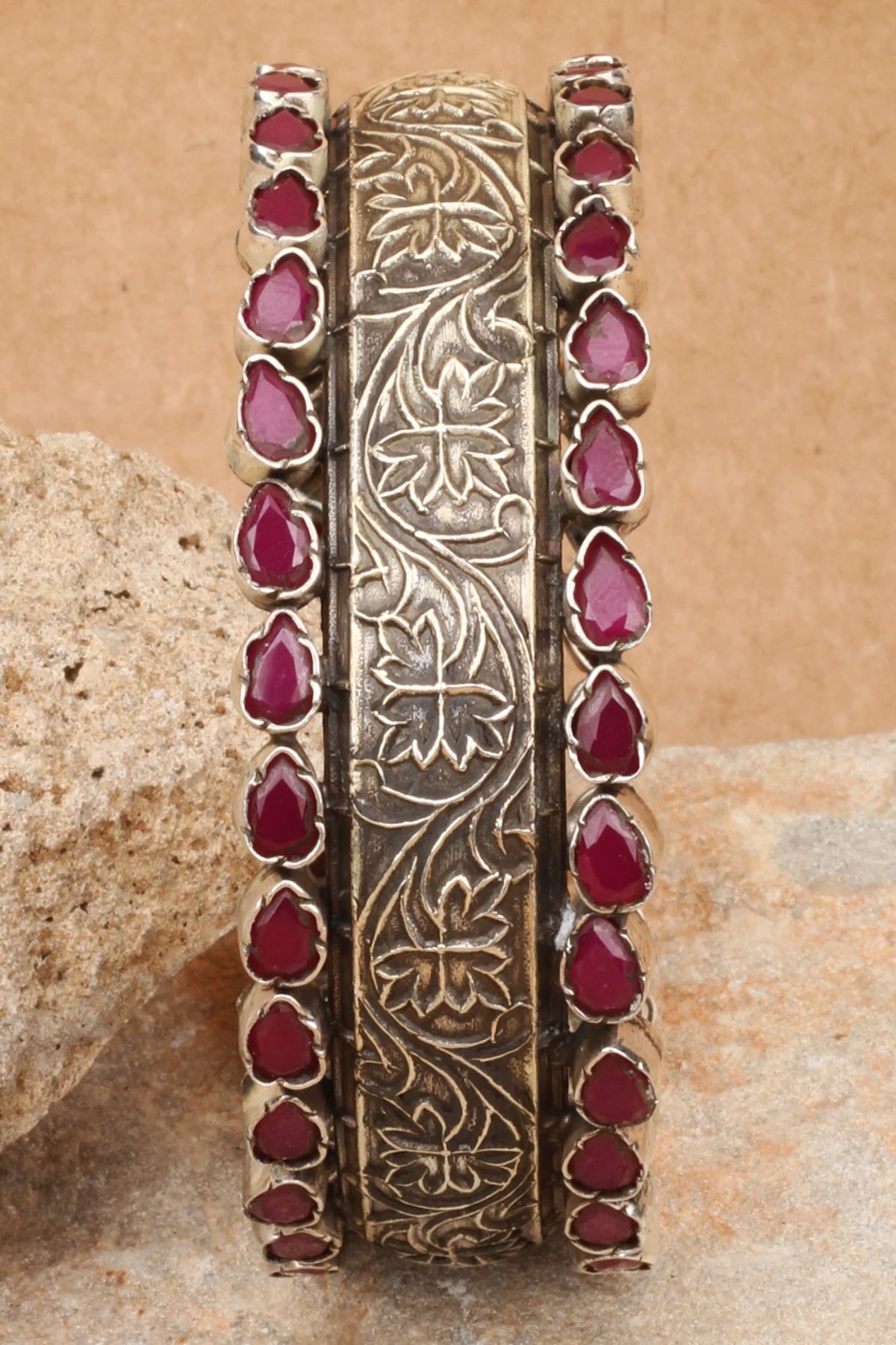  Adalie Floral Carved Bracelet 