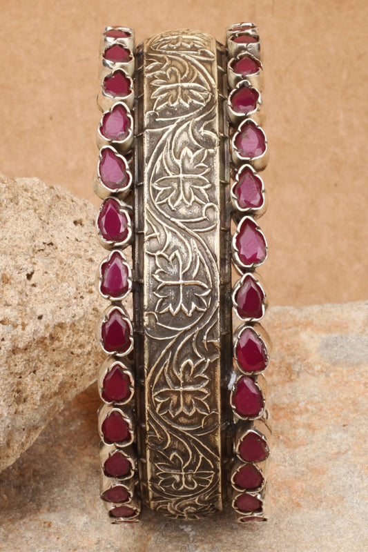  Adalie Floral Carved Bracelet 