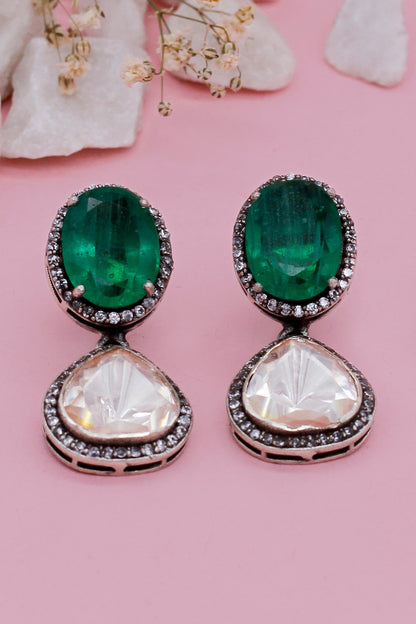 Naadiya Moissanite Dangler Earrings 
