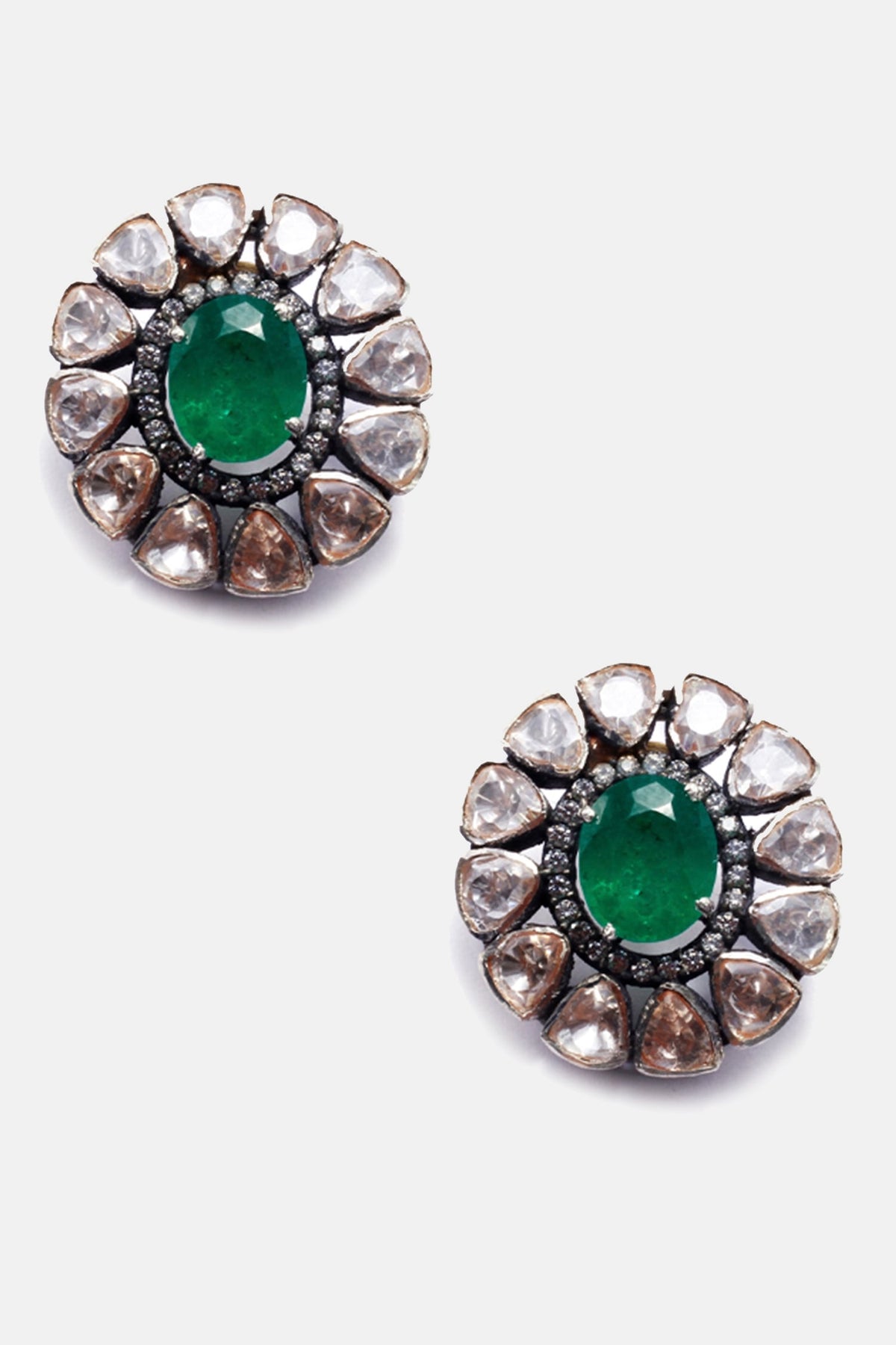 Mahnaz Stone Embellished Studs 