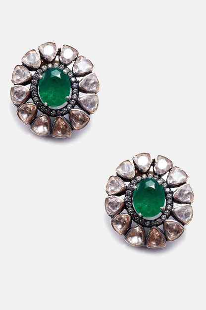 Mahnaz Stone Embellished Studs 