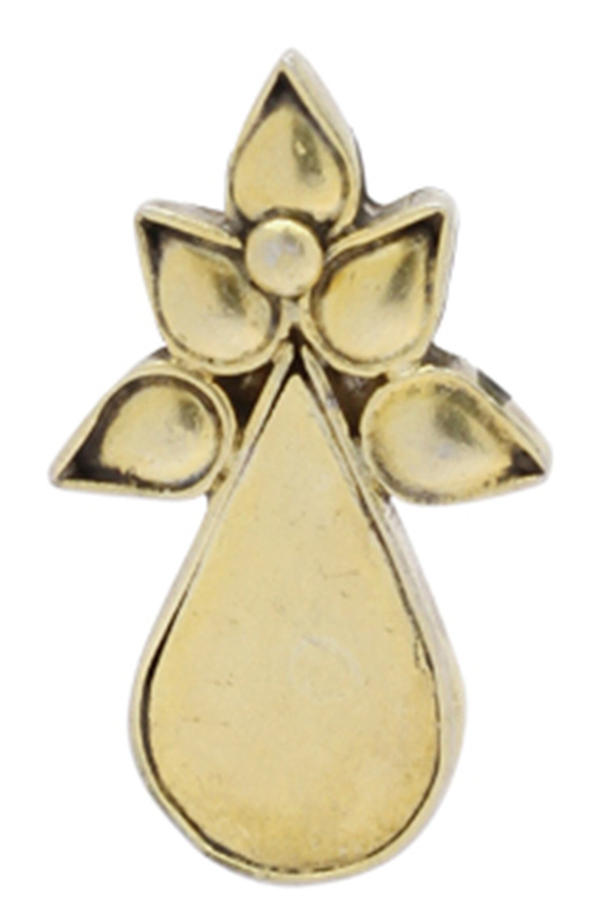 Teardrop Motif Stud Earrings 