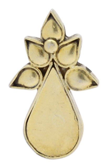 Teardrop Motif Stud Earrings 